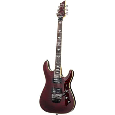 Schecter Omen Extreme-FR Electric Guitar, Black Cherry Bundle with Ultimate Support Pro Guitar Stand, Guitar Strap and Classic Guitar Pick (10-Pack) image 2