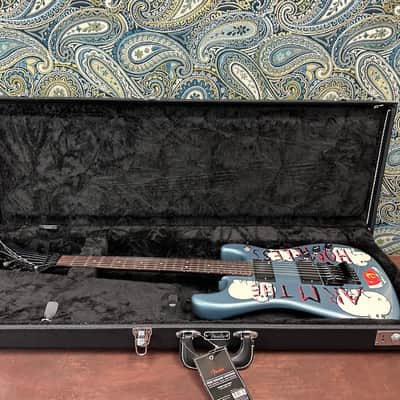 Fender Tom Morello "Arm The Homeless" Blue Ice Metallic w/Deluxe Hardshell Case image 7