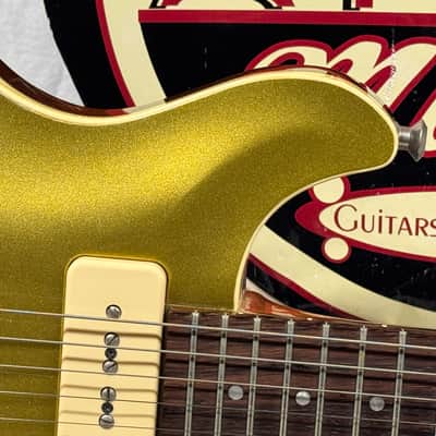 Hamer USA Studio Custom P90 Guitar with Case 1995 - Gold Top goldtop image 3