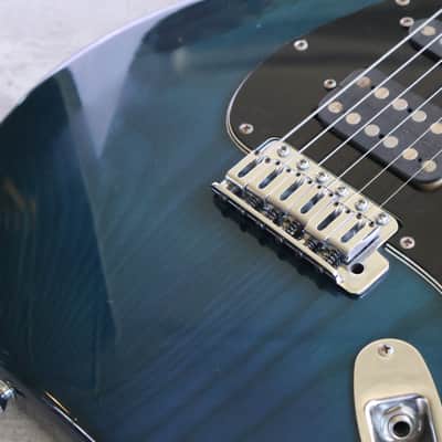 1989 Schecter Japan "East Series" HSS Stratocaster (Transparent Turquoise) image 4