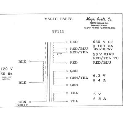 Fender Vibrolux, Reverb Tremolux, and some Concerts - Replacement Power Transformer w/Rect Winding image 4