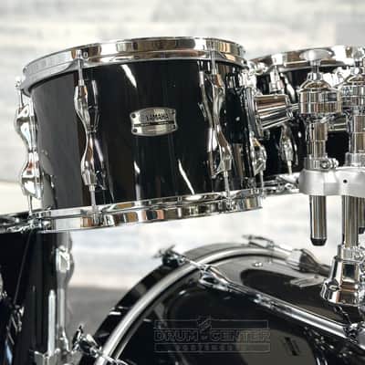 Yamaha Recording Custom 5pc Drum Set 22/10/12/14/16 Solid Black image 3