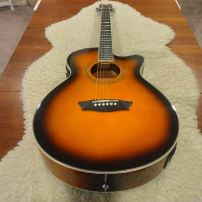 Washburn 2018 EA15ATB-A Mini-Jumbo Tobacco Burst Acoustic Electric w/Roadrunner HSC image 1