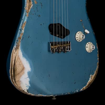 Fender Custom Shop 1966 Stratocaster SH Heavy Relic - Faded Aged Lake Placid Blue #88371 image 6