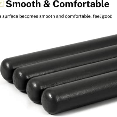 Drum Sticks, 5A Drumsticks Classic Maple Wood Black Drumsticks With Storage Bag, 2 Pairs image 3
