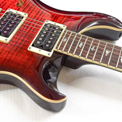 PRS SE Custom 24 Semi-Hollow Piezo - Orange Tiger Smokeburst image 5