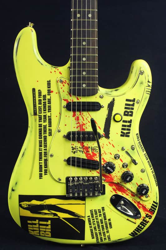 Custom Painted and Upgraded Fender Squier Strat CXS Series Custom  Aged and Worn With Graphics And Matching Headstock image 1