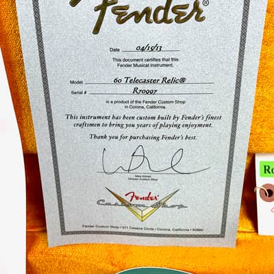 Fender Telecaster Custom 60 Heavy Relic Custom Shop 2013 Teal Green Metallic image 23