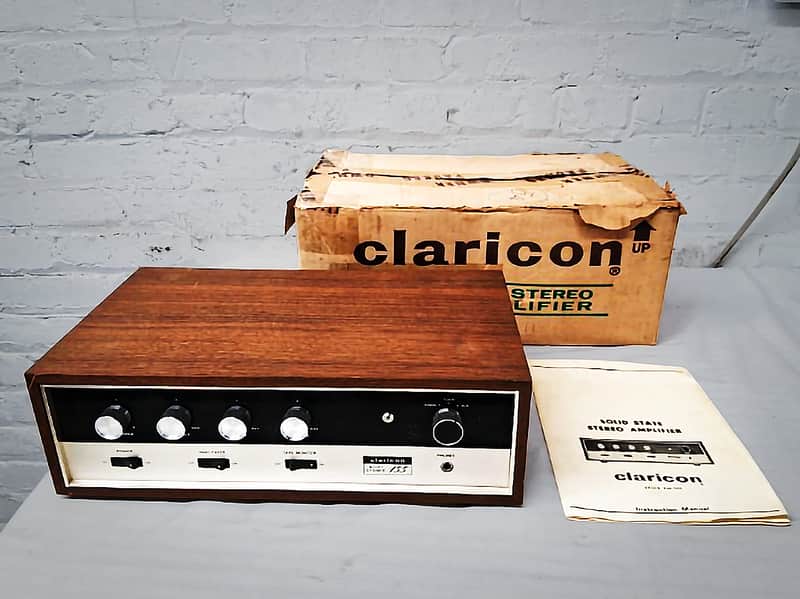 Claricon Stereo 153 Vintage Solid State AM FM Integrated Receiver — Original Box + Manual — Working image 1