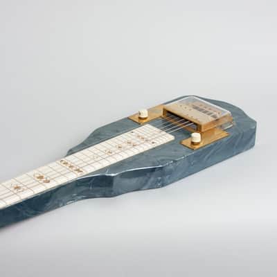 Bronson Singing Electric Lap Steel Electric Guitar, made by Valco (1952), ser. #X-14994, original brown hard shell case. image 7