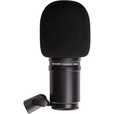 Zoom ZDM-1 Dynamic Podcasting Microphone with On-Stage Stands MS7701B Tripod Mic Stand and XLR Cable image 3