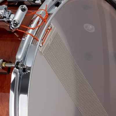 Pearl Omar Hakim Signature 13x5" Mahogany Snare Drum | Natural Mahogany Lacquer | Worldwide Ship | Authorized Dealer image 5
