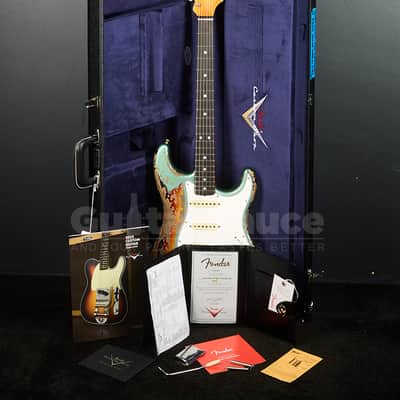 Fender Custom Shop 65 Stratocaster Super Heavy Relic Super Faded Aged  2025 - Sherwood Green Over 3 Tone Sunburst (COD 2141UG) image 19