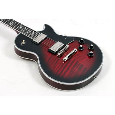 Immagine Gibson Custom Les Paul Custom Bats in Flight Electric Guitar - Regular Dark Red Burst - 3