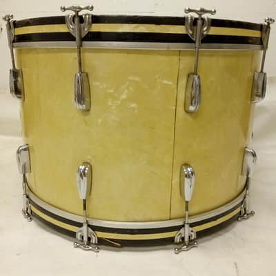 Slingerland 14x24" Bass Drum 40s Chrome 3Ply African Mahogany Vintage Radio King image 3
