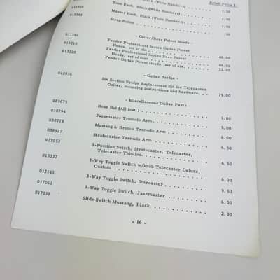 Fender Suggested Retail Price List (17 Pages) 1977 image 3