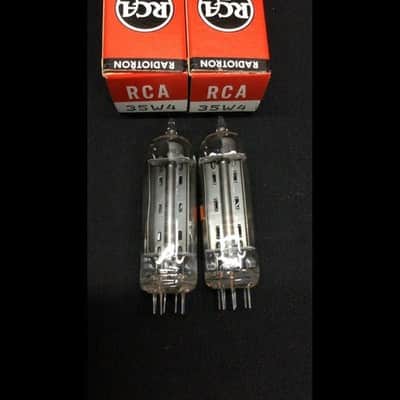NOS PAIR RCA 35W4 Vintage Radio Vacuum Tubes TESTED Mint! 9.9745 image 2