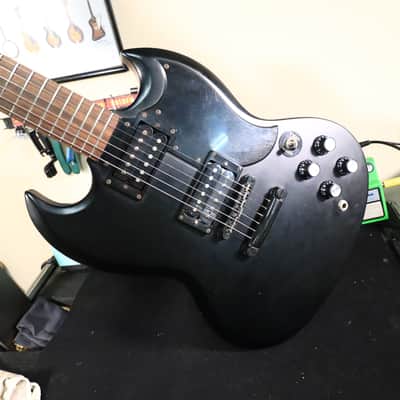 2004 Epiphone SG Goth Black Electric Guitar image 18