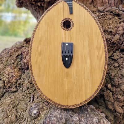 Kobza 4 String Acoustic Guitar Vihuela Ukrainian Folk Traditional Instrument Lute Vintage image 1