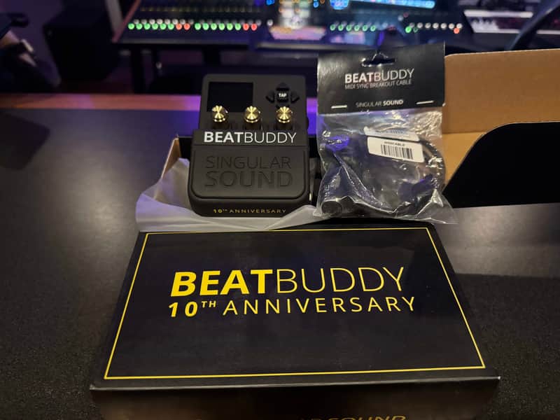 Singular Sound BeatBuddy Machine Pedal 10th Anniversary Edition 2025 - Black image 1