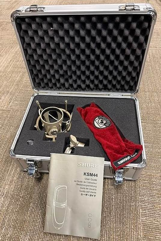 Shure KSM44 Large Diaphragm, Side Address, Condenser Microphone w/ Case, Shockmount, Excellent Condition image 1