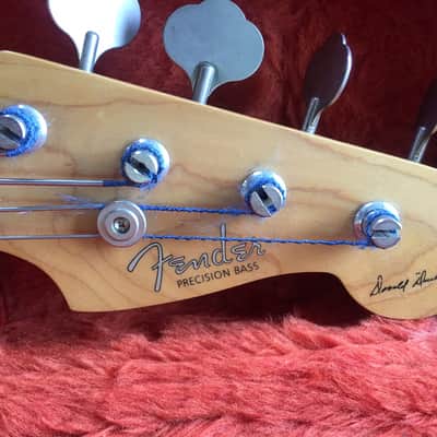Fender Precision Duck Dunn Signature Bass 1998 Candy Apple Red image 7
