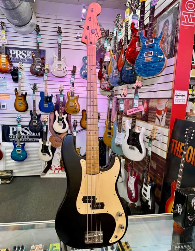 Squier Precision Bass, Satin Black Made In Korea - Pre Owned image 1