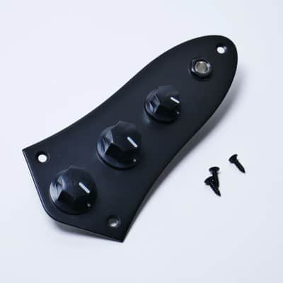 Jazz Bass Wiring Harness and Loaded Control Plate - Black image 1