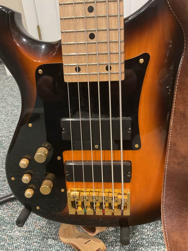 Custom Rickenbacker style 6 string left handed bass 2010 image 1