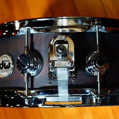 DW Collector's Series Exotic 5.5x14" HVLT Snare Drum in Natural Satin Eucalyptus w/ Chrome Hardware image 5