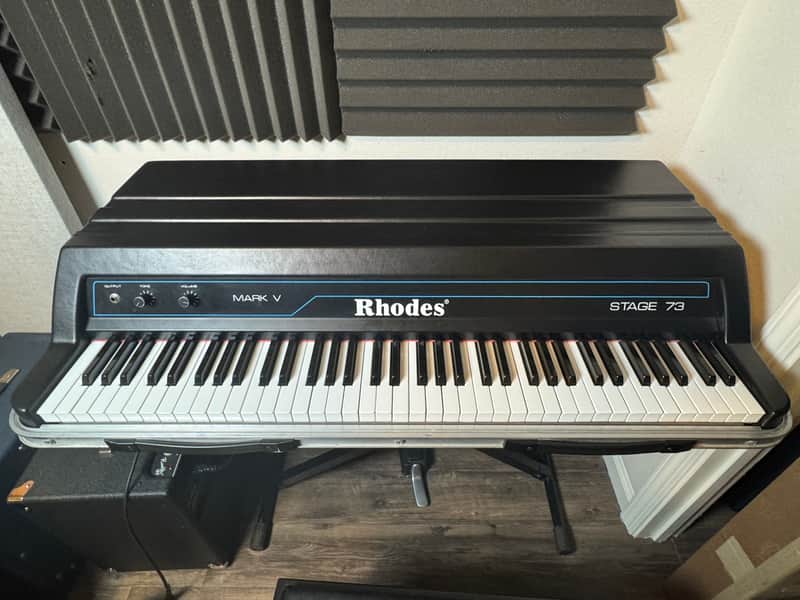 Rhodes Mark V Stage 73 73-Key Electric Piano 1984 - Black image 1