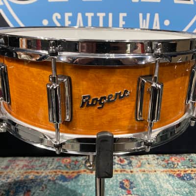 Rogers 14x5" Dyna-Sonic Snare Drum with Beavertail Lugs 2020s - Fruitwood Stain image 13