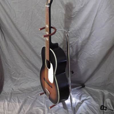 RARE "Domino"/Harmony Stella Parlor Guitar (1950s, 2-Tone Burst w/ Faux Flame) image 3
