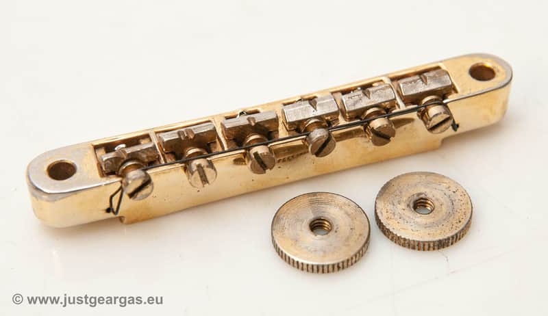 Original Gibson ABR 1 Bridge 1966-1970 Gold W/ original Thumbwheels image 1