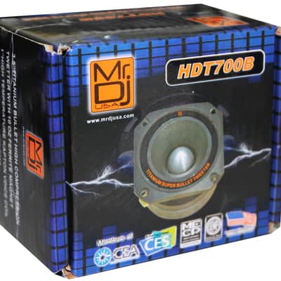 Mr. Dj HDT700B 3.5-Inch Titanium Bullet High Compression Tweeter for Car, Van, ATV, UTV, Marine, Boat, Motorcycle, Motorsports, and Competition image 5