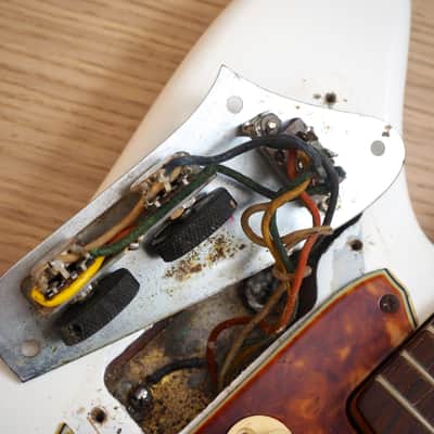 1963 Fender Jaguar Vintage Offset Electric Guitar Pre-CBS Olympic White w/hc image 23