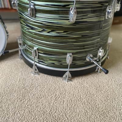 1960’s Ludwig Standard Avocado Strata Drums image 11