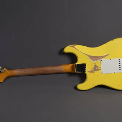 Fender Custom Shop Stratocaster 1963 Heavy Relic Graffity Yellow Tortoise Pickguard image 8