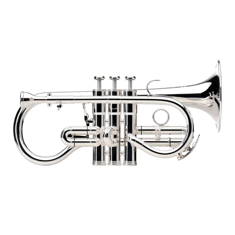 Besson BE924G-2-0 'Sovereign' Professional Eb Cornet in Silver Plate image 1
