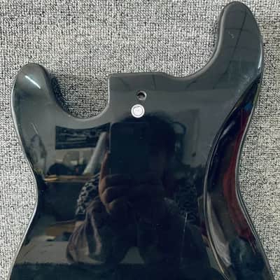 Black Stratocaster Style Guitar Body with Finish Damage image 6