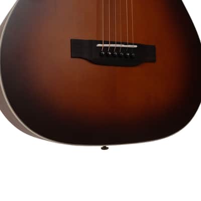 Gold Tone GT-Parlor-BR All Solid Wood Solid Sitka Spruce Top Mahogany Neck 6-String Acoustic-Electric Guitar w/Gig Bag image 5