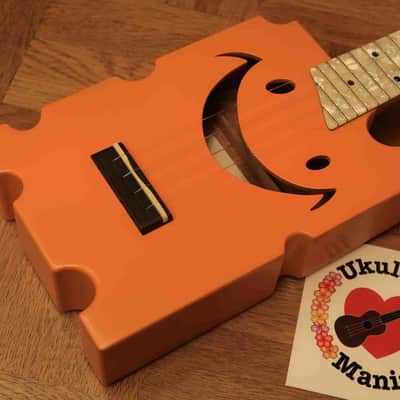 Cheezy Original Cheddar Cheese Model Solid Mahogany Soprano with Pearloid Fretboard #3292 - Free Shipping Worldwide! image 10