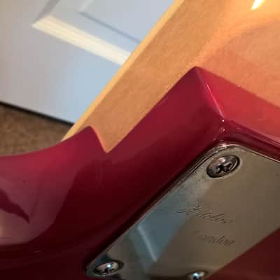 Hutchins Doodlebug -- Brand New Cond; 4 Humbuckers; Paisley & Red Transparent Finish; w/ New Gig Bag image 17
