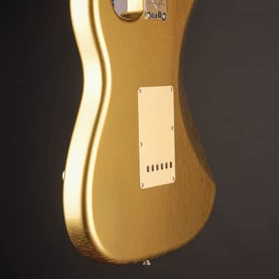Fender Custom Shop LTD 1957 Stratocaster Rosewood Neck Aged Aztec Gold/DLX Closet Classic image 12