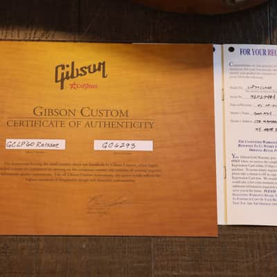 2006 Gibson Custom Shop Les Paul 1960 Reissue Electric Guitar Lemonburst + COA OHSC image 12
