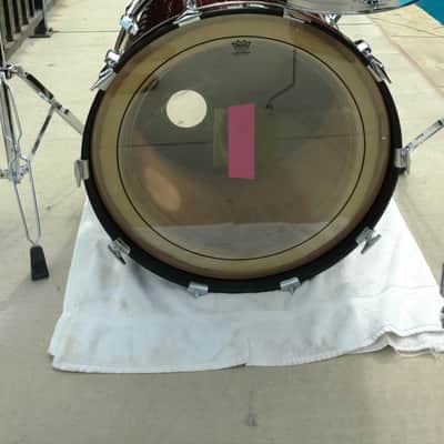 Pearl Professional 7 Piece DX Series Drum Kit with Snare Drum 1985 Wine Red image 11
