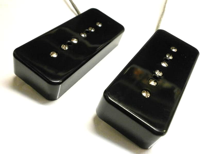 Q pickups SOAP BAR P90 Pickups SET Black 50s Vintage Fits Les Paul SG Epi Gibson Electric Guitar image 1