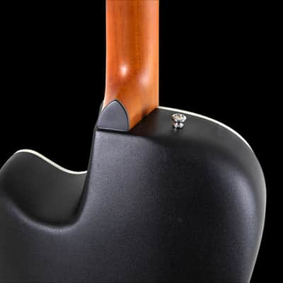 Ovation CS24P Celebrity Series Traditional Plus Mid-Depth Acoustic-Electric Guitar Transparent Blackburst Flame image 11
