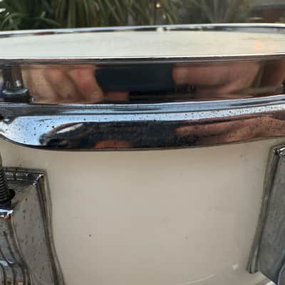 RARE Ludwig 10 LUG Vistalite Snare Drum White Opaque Acrylic 5x14 image 10