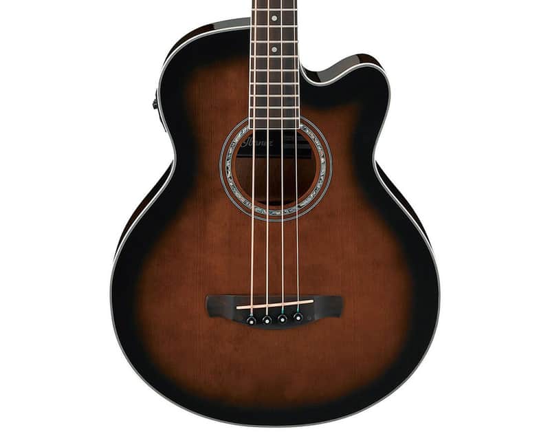 Used Ibanez AEB10EDVS AE Acoustic Electric Bass Guitar Dark Violin Sunburst image 1